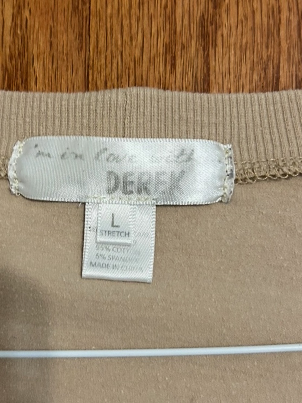 Derek Heart Beige Button Cardigan | Soft Stretch Lightweight Layer | Size L - Picture 4 of 9
